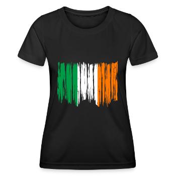 Ireland Flag Vintage Irish Flag Dublin - Women's Functional T-Shirt - black - Front - AI Model Female 172 light (172cm)