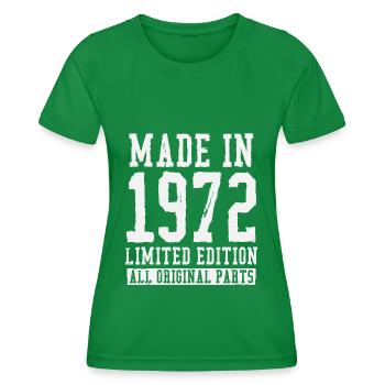 Born in 1972 Birthday Gift - Women's Functional T-Shirt - kelly green - Front - AI Model Female 172 dark (172cm)