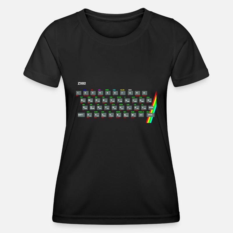 ZX81 (Zed-Ex) Spectrum Keyboard - Women's Functional T-Shirt - black