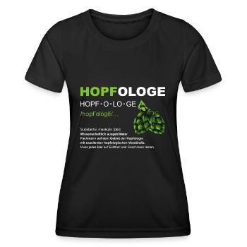 Hopfologe Bier Saufen JGA Hopfen Männertag - Frauen Funktions-T-Shirt - Schwarz - Vorne - AI Model Female 172 light (172cm)