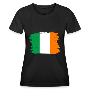 Ireland Flag Vintage Irish Flag Dublin - Women's Functional T-Shirt - black - Front - AI Model Female 172 light (172cm)