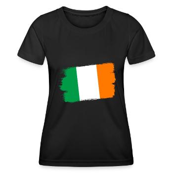 Ireland Flag Vintage Irish Flag Dublin - Women's Functional T-Shirt - black - Front - AI Model Female 172 light (172cm)