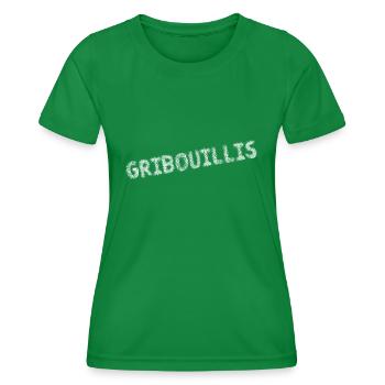 Gribouillis pour artiste ou médecin - T-shirt sport Femme - vert - Devant - AI Model Female 172 dark (172cm)
