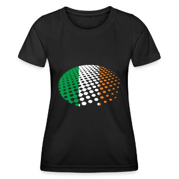 Ireland Flag Vintage Irish Flag Dublin - Women's Functional T-Shirt - black - Front - AI Model Female 172 light (172cm)