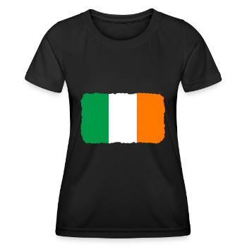 Ireland Flag Vintage Irish Flag Dublin - Women's Functional T-Shirt - black - Front - AI Model Female 172 light (172cm)