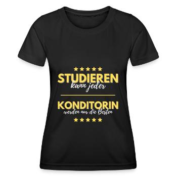 studieren kann jeder konditorin besten geschenk - Frauen Funktions-T-Shirt - Schwarz - Vorne - AI Model Female 172 light (172cm)