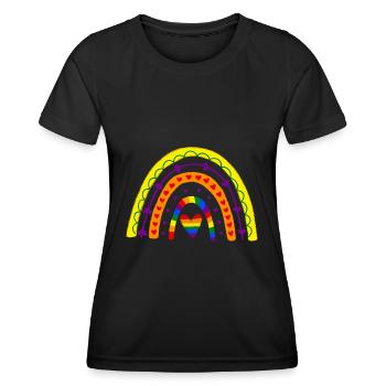 LGBT Gay Pride Monat Schwule Boho Regenbogen - Frauen Funktions-T-Shirt - Schwarz - Vorne - AI Model Female 172 light (172cm)