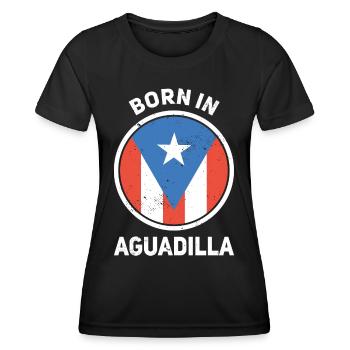 Porto Rico - T-shirt sport Femme - noir - Devant - AI Model Female 172 light (172cm)