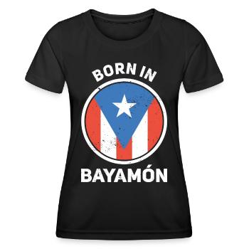 Porto Rico - T-shirt sport Femme - noir - Devant - AI Model Female 172 light (172cm)