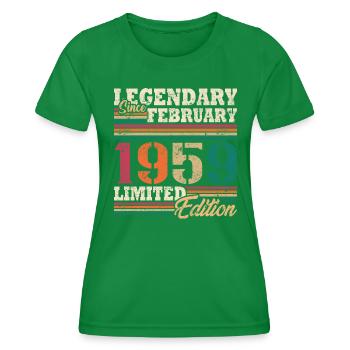 Legendary February 1959 limited edition - Women's Functional T-Shirt - kelly green - Front - AI Model Female 172 dark (172cm)