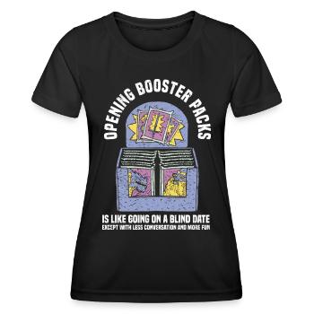 Trading Cards - Frauen Funktions-T-Shirt - Schwarz - Vorne - AI Model Female 172 light (172cm)