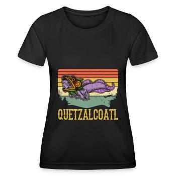 Quetzalcoatl Axolotl Mexico Aztecs Deity - Women's Functional T-Shirt - black - Front - AI Model Female 172 light (172cm)