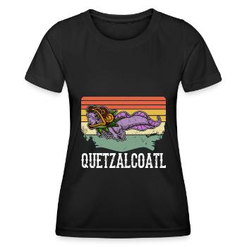 Quetzalcoatl Axolotl Mexique Divinité Aztèque - T-shirt sport Femme - noir - Devant - AI Model Female 172 light (172cm)