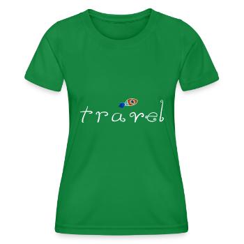 voyage voyage fusée voler émigrer - T-shirt sport Femme - vert - Devant - AI Model Female 172 dark (172cm)