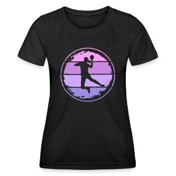 Handballspielerin Handballerin Kinder Handball - Frauen Funktions-T-Shirt - Schwarz - Vorne - AI Model Female 172 light (172cm)