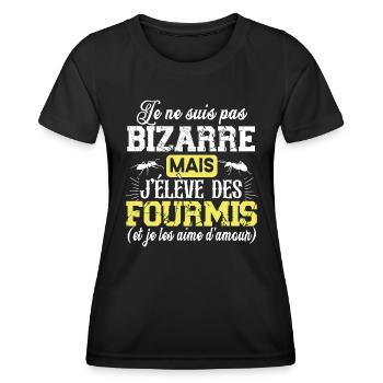Fourmi Fourmis Fourmiculture Insecte Cadeau Humour - T-shirt sport Femme - noir - Devant - AI Model Female 172 light (172cm)