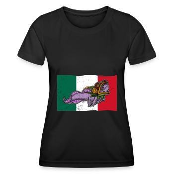 Quetzalcoatl Axolotl Mexiko Azteken Gottheit - Frauen Funktions-T-Shirt - Schwarz - Vorne - AI Model Female 172 light (172cm)