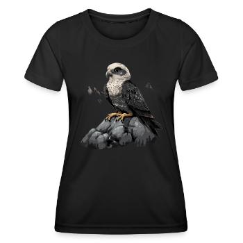 Oiseau faucon Oiseau de proie - T-shirt sport Femme - noir - Devant - AI Model Female 172 light (172cm)
