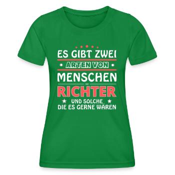 Judges Gift - Two Types of... Design - Women's Functional T-Shirt - kelly green - Front - AI Model Female 172 dark (172cm)