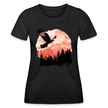 Milan royal oiseau oiseau de proie - T-shirt sport Femme - noir - Devant - AI Model Female 172 light (172cm)