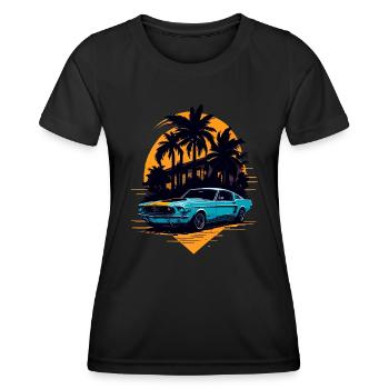 Klassischer Sportwagen - Frauen Funktions-T-Shirt - Schwarz - Vorne - AI Model Female 172 light (172cm)