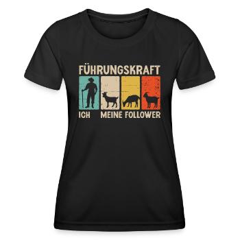 Ziegen Führungskraft Ziegenbock Landwirt Ziege - Frauen Funktions-T-Shirt - Schwarz - Vorne - AI Model Female 172 light (172cm)