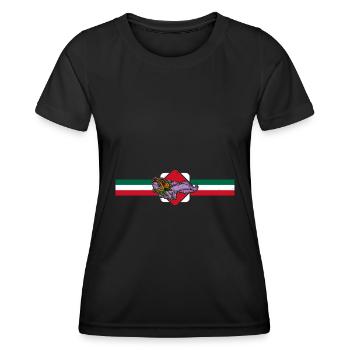 Quetzalcoatl Axolotl Mexiko Azteken Gottheit - Frauen Funktions-T-Shirt - Schwarz - Vorne - AI Model Female 172 light (172cm)