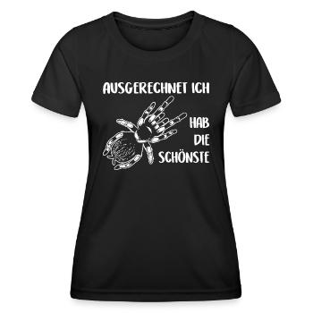 Ich habe die schönste Vogelspinne - Spinnenfreund - Frauen Funktions-T-Shirt - Schwarz - Vorne - AI Model Female 172 light (172cm)
