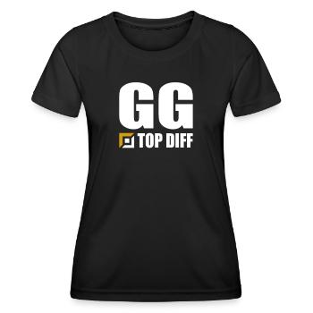 GG Top Diff Gamer Gaming - T-shirt sport Femme - noir - Devant - AI Model Female 172 light (172cm)