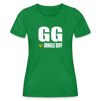 GG Jungle Diff Gamer Gaming - Frauen Funktions-T-Shirt - Kelly Green - Vorne - AI Model Female 172 dark (172cm)