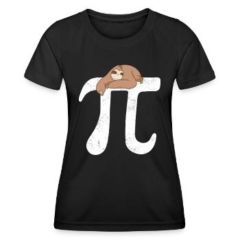 Math Sloth Pi - Women's Functional T-Shirt - black - Front - AI Model Female 172 light (172cm)