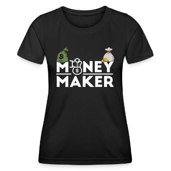 Money Maker Money Dollar Gift Idea - Women's Functional T-Shirt - black - Front - AI Model Female 172 light (172cm)