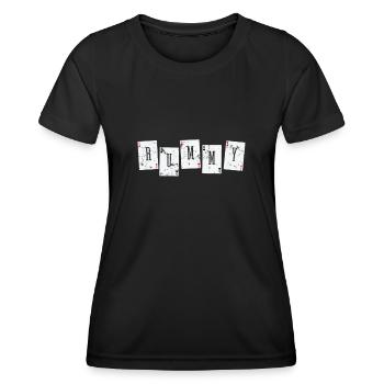 Rummy Card Game Playing Card Hobby Romme - Women's Functional T-Shirt - black - Front - AI Model Female 172 light (172cm)