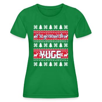 Ça va être yuge - T-shirt sport Femme - vert - Devant - AI Model Female 172 dark (172cm)