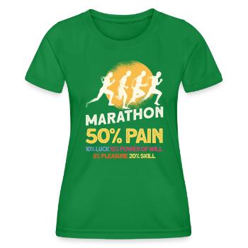 Marathon Running Lauf T-Shirt - Women's Functional T-Shirt - kelly green - Front - AI Model Female 172 dark (172cm)