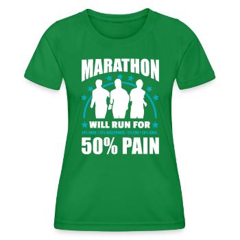 Marathon Running Lauf T-Shirt - Women's Functional T-Shirt - kelly green - Front - AI Model Female 172 dark (172cm)