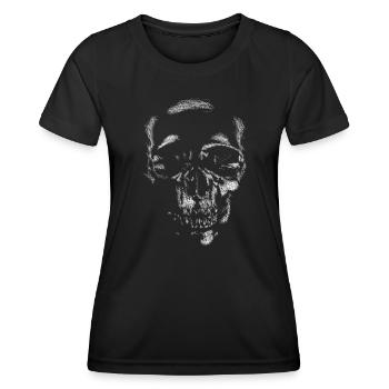 Crâne - T-shirt sport Femme - noir - Devant - AI Model Female 172 light (172cm)