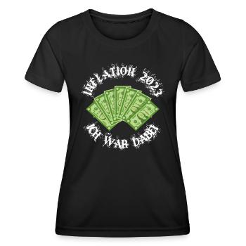 Inflation 2023 Ich war dabei Outfit - Frauen Funktions-T-Shirt - Schwarz - Vorne - AI Model Female 172 light (172cm)