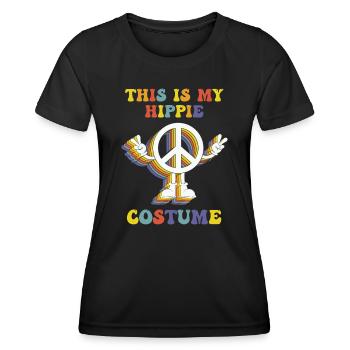 This is My Hippie costume - Women's Functional T-Shirt - black - Front - AI Model Female 172 light (172cm)