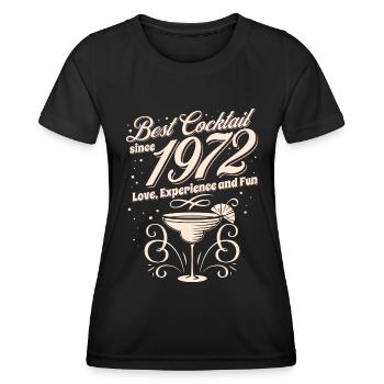 Meilleur Cocktail Depuis 1972 50 Ans Anniversaire - T-shirt sport Femme - noir - Devant - AI Model Female 172 light (172cm)