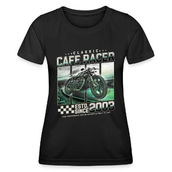 Cafe Racer 2003 Birthday Gift - Women's Functional T-Shirt - black - Front - AI Model Female 172 light (172cm)