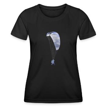 Gleitschirm Paraglider Pilot - Frauen Funktions-T-Shirt - Schwarz - Vorne - AI Model Female 172 light (172cm)