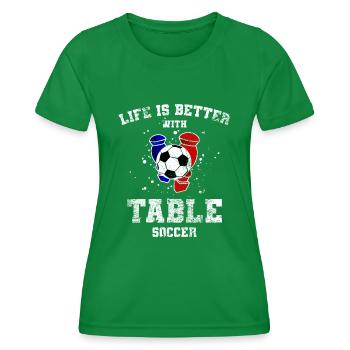 Tischkickern - Frauen Funktions-T-Shirt - Kelly Green - Vorne - AI Model Female 172 dark (172cm)