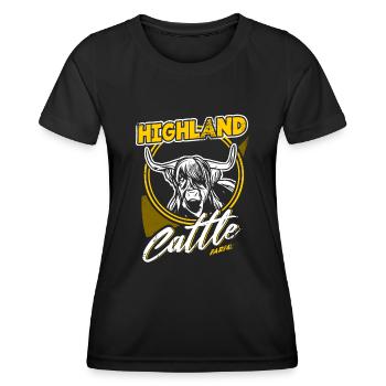 Highland cattle highland cattle - Women's Functional T-Shirt - black - Front - AI Model Female 172 light (172cm)
