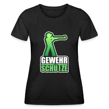 Gewehrschütze Sportschießen Schütze - Frauen Funktions-T-Shirt - Schwarz - Vorne - AI Model Female 172 light (172cm)