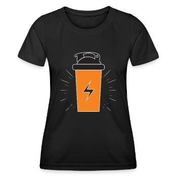 Protein Shaker - Women's Functional T-Shirt - black - Front - AI Model Female 172 light (172cm)