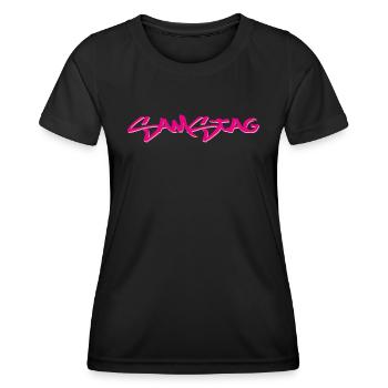 Le samedi, disponible tous les jours de la semaine, nettsfetz.de - T-shirt sport Femme - noir - Devant - AI Model Female 172 light (172cm)