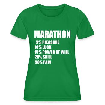 Marathon Running Lauf T-Shirt - Women's Functional T-Shirt - kelly green - Front - AI Model Female 172 dark (172cm)