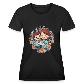 Best mom - Women's Functional T-Shirt - black - Front - AI Model Female 172 light (172cm)