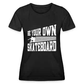 Skateboard Art For Boys Girls Men Skateboard Gifts - Women's Functional T-Shirt - black - Front - AI Model Female 172 light (172cm)